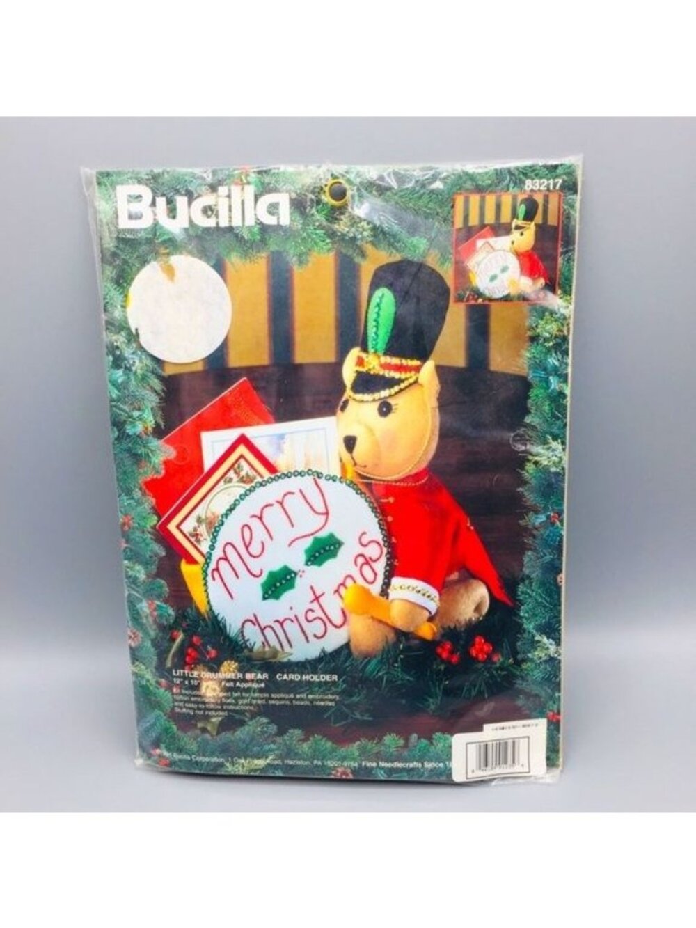 Bucilla Little Drummer Bear Card Holder 83217